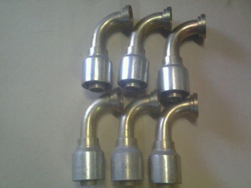 6 NEW WEATHERHEAD  Compatible C6190-20-20-BW  4 wire 1  1/4  90°  flange fittings