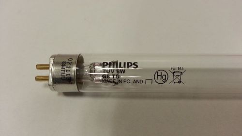 2x Philips TUV 8W G8 T5 Bulb Lamp Tube Short Wave Germicidal UV Filter