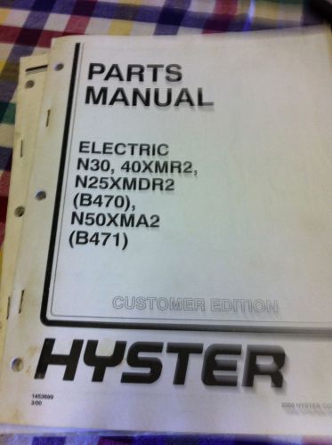 hyster parts manual electric  j30-40mr2 n26xmdr2 [b470book ] n50xma2 [b471]
