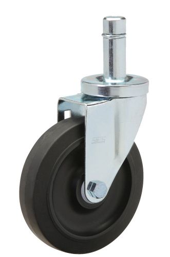 Caster grip ring stem: .845&#034; x 2-3/16&#034;. black rubber on poly wheel: 5&#034; x 1-1/4&#034;. for sale