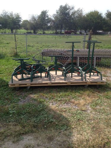 50&#039;x 18&#034; rapistan gravity skate wheel conveyor system complete with stands for sale