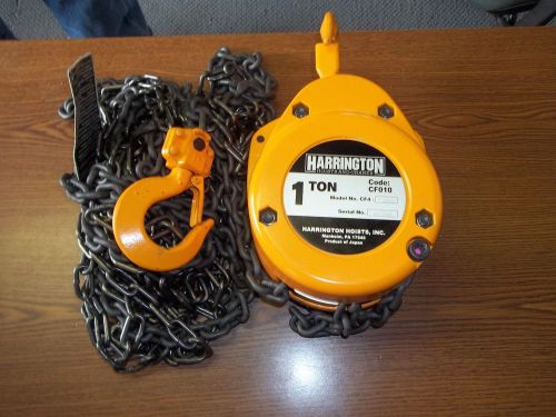 Harrington 1 ton cf4 hand chain hoist - cf010 with 20 ft chain for sale