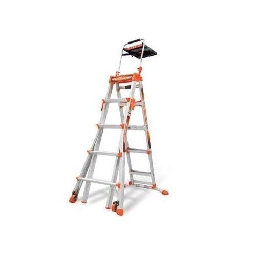 Little giant extending 5 to 8&#039; aluminum step ladder multi purpose folding system for sale
