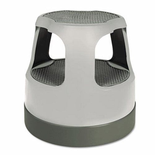 Scooter Stool Round, 15&#034;, Step &amp; Lock Wheels, to 300 lbs, Gray (CRA50011PK82)