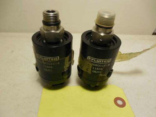 ROTARY UNION FLUITEN 5/8&#034; LOT OF 2. ONE USED ONE UNUSED FROM OLD STOCK. GF6
