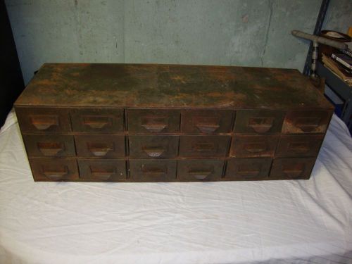 Vintage Industrial Lyon 18 drawer parts tooling cabinet storage tool RETRO metal