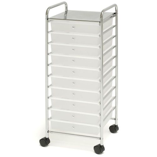 Chrome 10 drawer rolling scrapbook cart storage paper organizer supplies caster for sale
