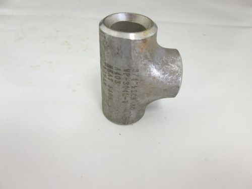 3/4&#034; sch 40 wp-304l-w a403 heat 5496 stainless steel reducing tee buttweld for sale