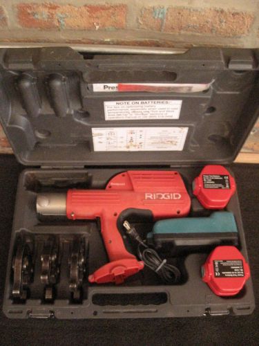 Ridgid propress 100-b hydraulic battery operated crimper 3 jaws 1/2&#034;-3/4&#034;-1&#034; for sale