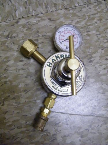 Harris regulator, model 25-100c gas argon helium gauge oxygen lab for sale