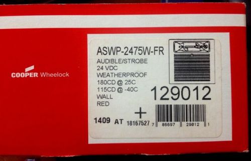 Cooper wheelock aswp-2475w-fr audible strobe for sale