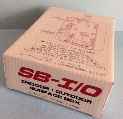 SB-I/O INDOOR OUTDOOR SURFACE BOX, New In Box