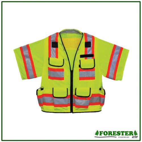 Safety vests for surveyors,class 3,11 pockets,meets ansi/isea,sizes m to 4xl for sale