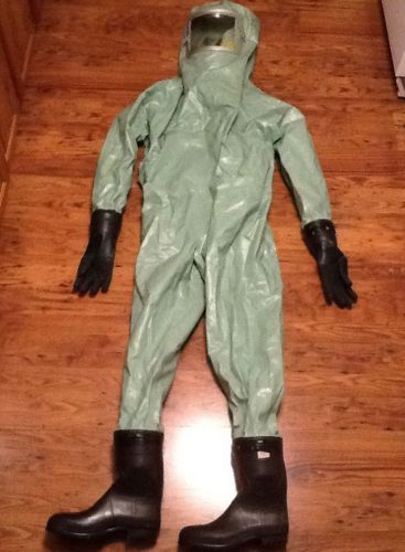 Rubber level a encapsulating hazmat chemical suit for sale