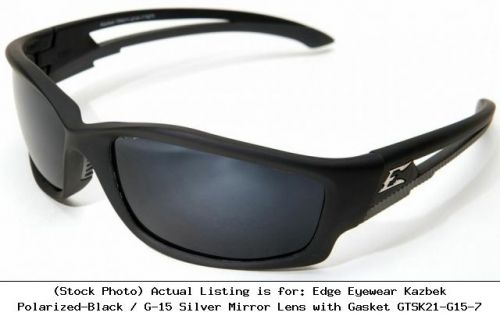 Edge Eyewear Kazbek Polarized-Black / G-15 Silver Mirror Lens with: GTSK21-G15-7