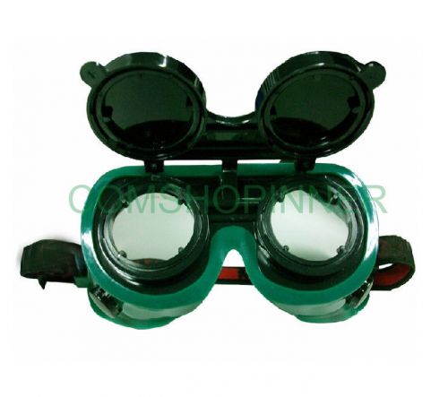 New black mirrored steampunk industrial punk flip up goggles protect glasses for sale