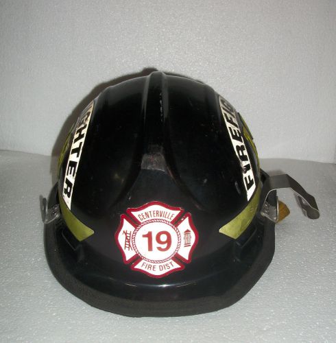 CENTERVILLE NY Bullard Firedome  FH2100 Fire Helmet USED W/ CENTERVILLE  PLATE