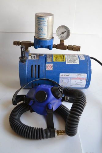 Gast Rotary Vane Compressor Respirator Pump With Mask Great Working Condition