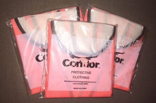 Set of 3 - CONDOR Hi Vis Vest,Unrated,Universal,Orange Item # 2RE23