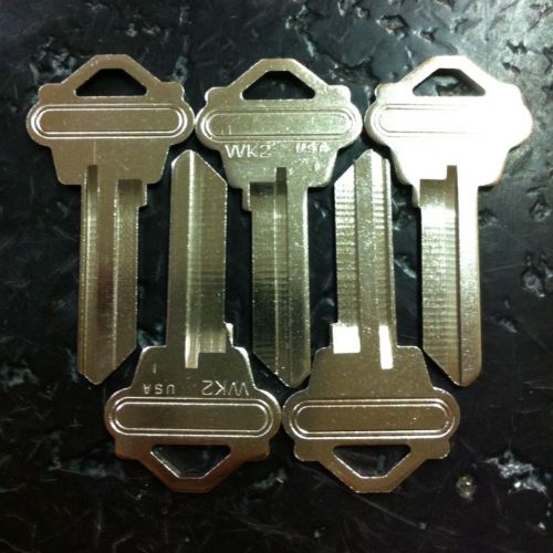 5 pieces WK2 Key Blanks NP Nickel Plated new locksmith bulk