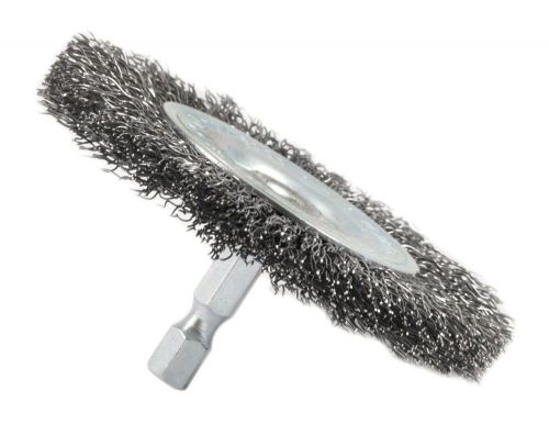 Forney 72735 wire wheel brush, coarse crimped with 1/4&#034; hex shank, 3&#034; x .012&#034; for sale
