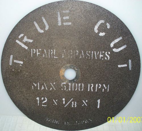 X 8 pearl abrasives cut off / chop saw wheel blade  5100 rpm 12 x 1/8 x 1 nos for sale