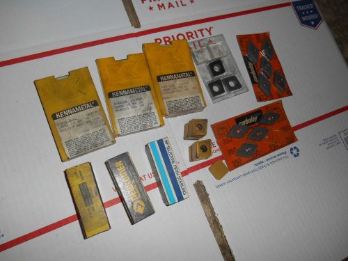 Lot of 8 packs of carbide inserts tooling - carboloy kennametal valenite + for sale