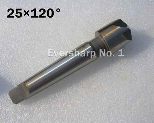 New 1pcs HSS 6Flute Dia 25mm 120 Degree Taper Shank Countersinks Drill Cutter