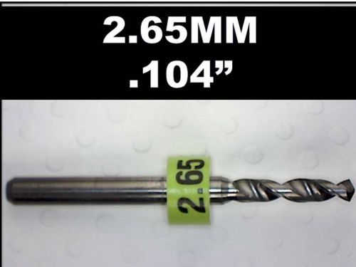 2.65mm .104&#034; #37  Carbide Drill Bit - NEW One Piece - CNC Dremel PCB  Models