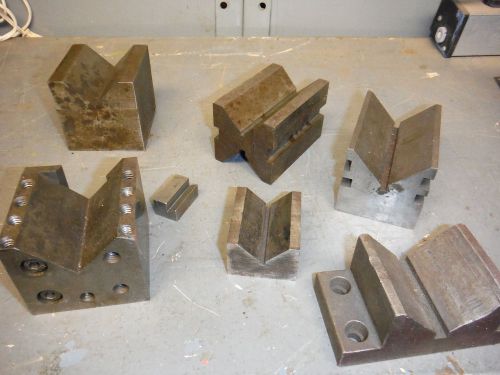 Collection of machinist v block singles jig fixture small sizes drill grinding for sale