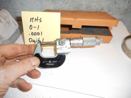 Machinists 1/10b3 100% working mitutoyo 0-1 digial checking micrometer for sale