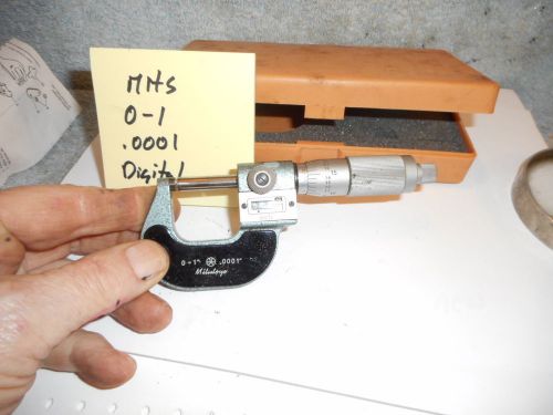 Machinists 1/10B3 100% working Mitutoyo 0-1 Digial Checking Micrometer