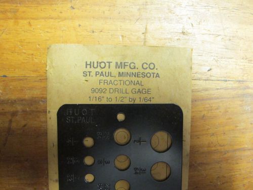 Huot 9092 St. Paul Fractional Drill Gauge 1/16&#034; - 1/2&#034; by 1/64&#034;
