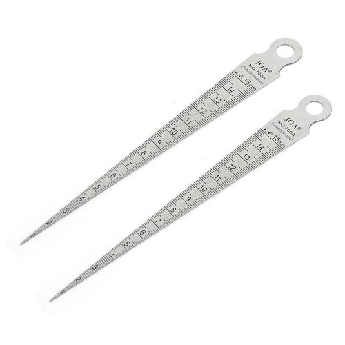 2 pcs gap hole taper gauge metric stainless hardened 1-15mm measure tool for sale