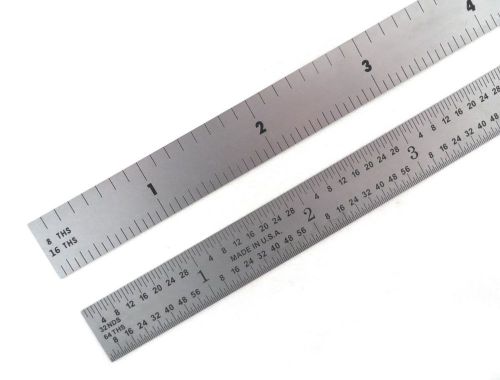 Blem cosmetic second pec 24&#034; flexible satin 4r machinist ruler 8/16/32/64ths for sale