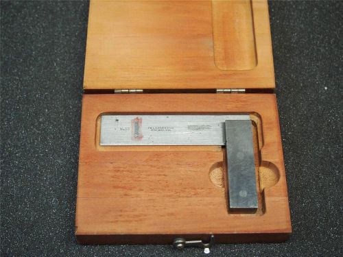 Starrett No. 55  3&#034; Precision Steel Square with Wood Case