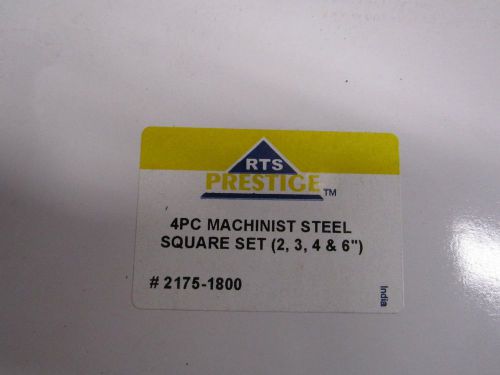 RTS Prestige 4 Pc. Steel Machinist Square Set (2, 3, 4, and 6 in) New