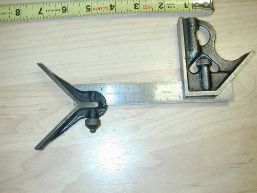 Vintage craftsman 6&#039;&#039; machinist combination square w/ circle finder user tool