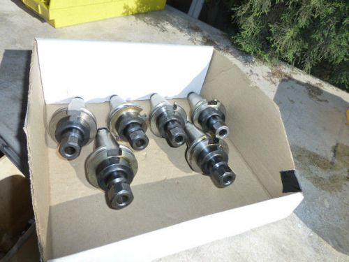 6 USED UNIVERSAL ENGINEERING CAT 40 COLLET TOOL HOLDERS AF912807    NO RESERVE