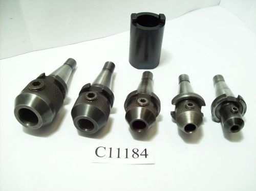 6pc set kennametal quick change nmtb 30 end mill holders &amp; tool block lot c11184 for sale