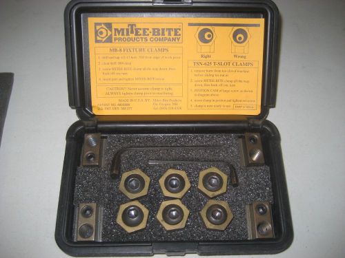 Mitee-bite clamping system - tsn-625 t-slot clamps &amp; mb-8 fixture clamps for sale