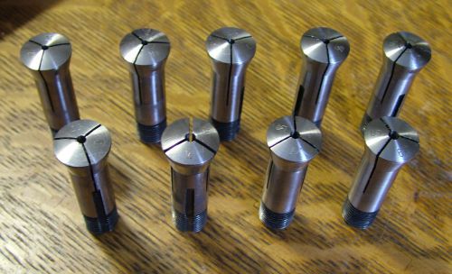 LOT OF 9 SCHAUBLIN W-12 TWO MM MODEL 70 LATHE COLLETS