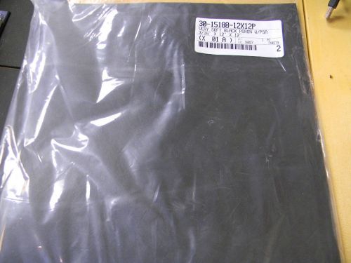 Poron polyurethane sheet 3a durometer smooth finish adhesive backing black 3/16&#034; for sale