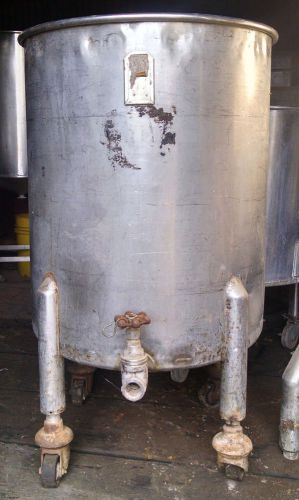 55 Gallon Stainless Steel Mixing Tank on Casters