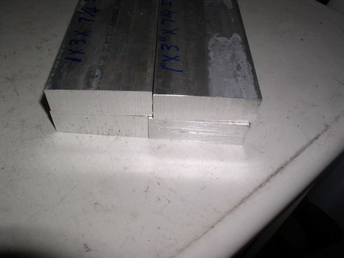 1&#034; x 3&#034;  x7 1/4&#034; 6061 aluminum flat bar stock new bar ends read about shipping for sale
