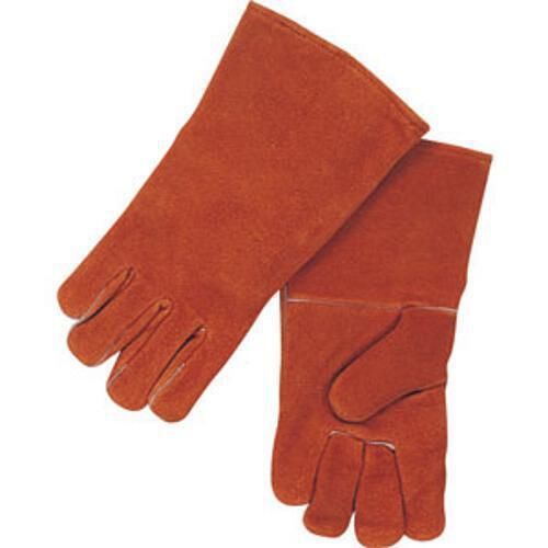 Revco Black Stallion 112 Orange Value Split Cowhide Stick Welding Gloves, Large