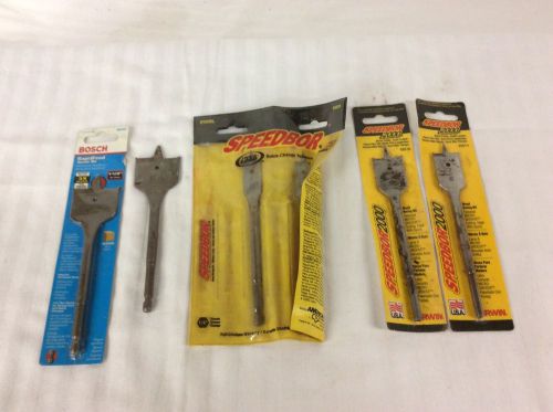 LOT OF 7 Spade Bits Speedbor 2000 AND BOSCH - SB1021,88816 AND 88814