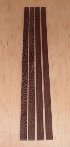 4 PIECES SOLID WENGE 36&#034; LONG 15/16&#034; X 1 1/4&#034;