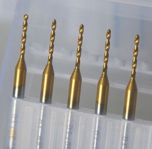 5pcs titanium nitride coated carbide micro drill bits cnc pcb 1.2mm for sale
