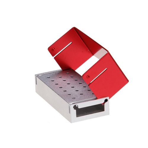 Dental 1.6mm burs holder block aluminium autoclave disinfection box 20 holes for sale
